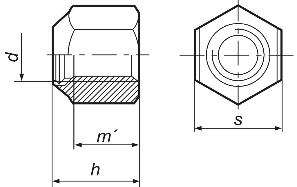 DIN 982  M 12  Güte 8 verzinkt